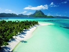 Ocean, Plaża, Wyspa, Bora Bora