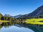 Góry, Jezioro, Lasy, Tyrol, Austria