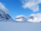 Zima, Góry, Chmurki, Laponia