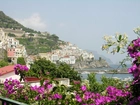 Włochy, Amalfi, Domy, Kwiatki