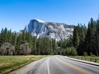 Góry, Lasy, Droga, Park Narodowy Yosemite