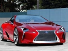 Drzewa, Ogrodzenie, Czerwony, Lexus, LF-LC, 2012