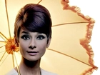 Aktorka, Audrey, Hepburn, Parasolka