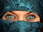 Kobieta, Oczy, Burka