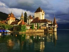 Jezioro, Zamek, Chillon, Szwajcaria