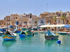 Malta, Miejscowość Marsaxlokk, Przystań, Domy