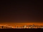 San Francisco, Miasto, Nocą, Most, Oświetlenie