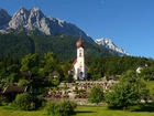 Kościół, Góry, Grainau, Bawaria, Niemcy
