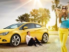 Samochód, Opel Astra GTC, Kobieta, Mężczyzna, Palmy