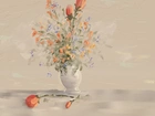 Obraz, Kwiatki, Bukiet, Wazon