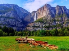 Góry, Wodospad, Park Narodowy Yosemite