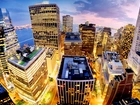 Manhattan, Nowy, Jork, Panorama, Miasta