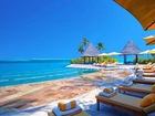 Hotelowy, Taras, Leżaki, Ocean, Malediwy
