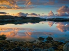 Jezioro, Kamienie, Chmury, Norwegia
