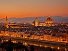 Katedra, Florencja, Panorama, Miasta, Włochy
