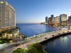 Miami, Floryda, Ocean, Most, Wieżowce, Panorama