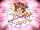 Cardcaptor Sakura, sukienka, dziewczyna, kij