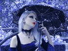 Kobieta, Parasol, Gothic