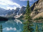 Góry, Jezioro, Banff, Kanada