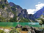 Góry, Jezioro, Włochy, Braies