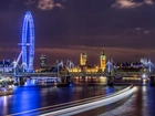 London Eye, Pałac Westminster, Londyn, Noc