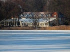 Restauracja, Hotel, Meridian, Poznań, Zamarznięte, Jezioro, Trzcina