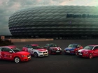 Stadion, Allianz Arena, Monachium, Niemcy, Samochody, Audi