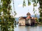 Zamek, Chillon, Góry, Szwajcaria