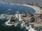 Chile, Cavancha, Plaża, Miasto, Hotel, Morze