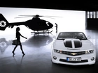 Chevrolet, Camaro, Helikopter, Kobieta, Mężczyzna