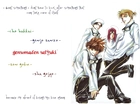 Saiyuki, gogle, ludzie, napisy