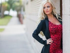 Blondynka, Kobieta, Modelka, Aida Ridic, Makijaż, Kolczyki