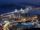 Góry, Morze, Most, Gwangan, Nocna, Panorama, Busan