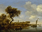 Salomon, van Ruysdael, Na Rzece, Obraz