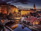 Czechy, Krumlov, Zamek, Miasto