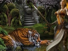 Kobieta, Tygrys, fantasy