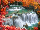 Wodospad, Jesień, Tajlandia