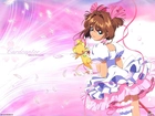 Cardcaptor Sakura, pióra, kobieta, pluszak, sukienka