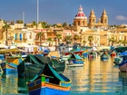 Malta, Marsaxlokk, Miasto, Woda, Łódki