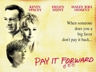 Pay It Forward, Kevin Spacey, Haley Joel Osment, Helen Hunt, kartka