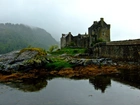 Szkocja, Zamek, Mgła, Jezioro