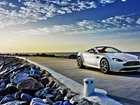 Aston Martin, V8, Vantage, Droga, Kamienie, Morze