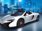 McLaren, 650S, Most, Panorama, Miasta, Noc