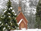Kaplica, Las, Zima, Yosemite, Kalifornia
