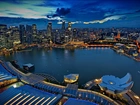 Singapur, Nocą, Panorama