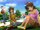 Clannad, anime, Nagisa Furukawa, Sanae Furukawa, Akio Furukawa