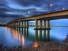 Oświetlony, Most, George, Rzeka, Sydney