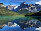 Góry, Lasy, Jezioro, Odbicie, Park, Narodowy, Banff
