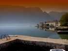 Czarnogóra, Kotor, Domy, Góry, Jezioro