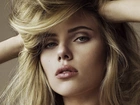 Makijaż, Blondynka, Spojrzenie, Scarlett Johansson